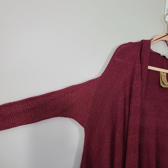 American‎ Eagle Waterfall Hooded Open Knit Cardigan Size Large NWT - Picture 5 of 11